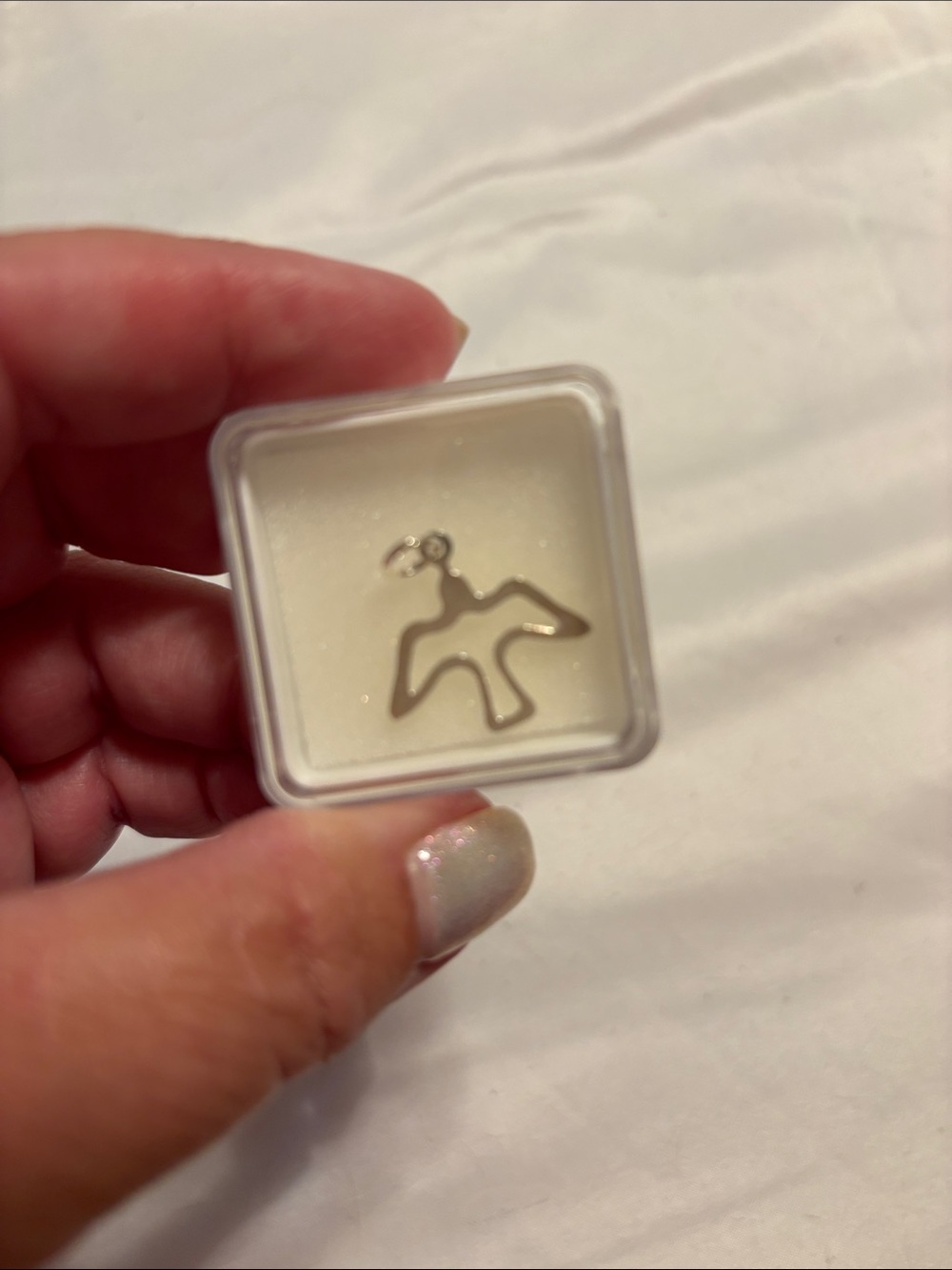 Silver Holy Spirit dove Pendant Charm - from Italy. Confirmation Gift of Peace - Picture 2 of 3